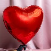 Large Red Heart Shaped Helium Balloon