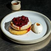 Fluffy Jam Pancakes