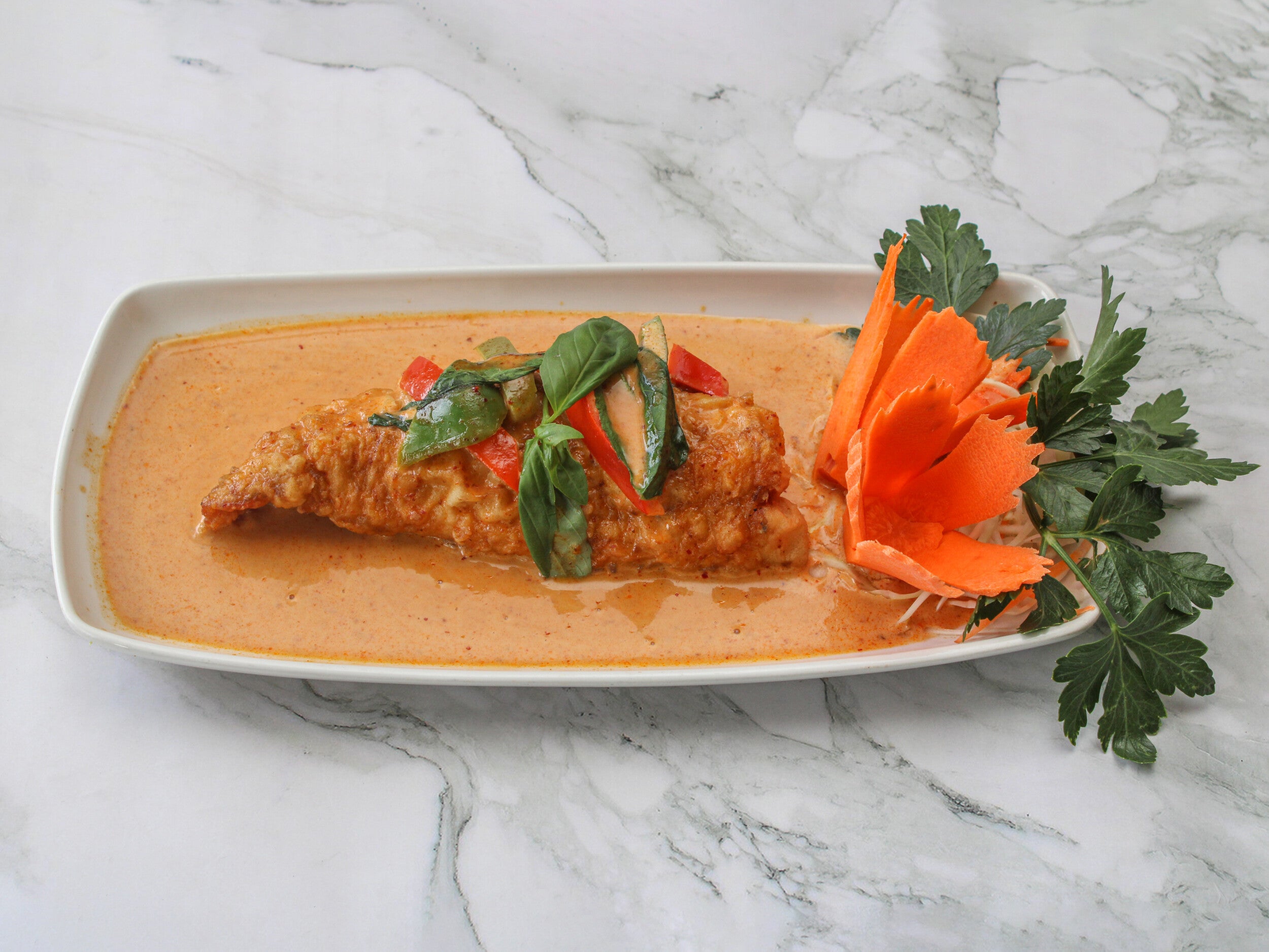 Pla Chu Chee - Crispy Fish in Rich Curry Sauce