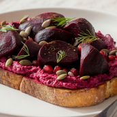 Beetroot Cream Cheese Toast