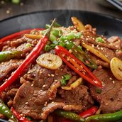 Stir-fried Mutton with Chili Pepper