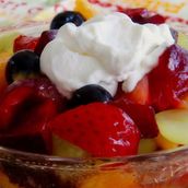 Fruits Salad With Whipped Cream