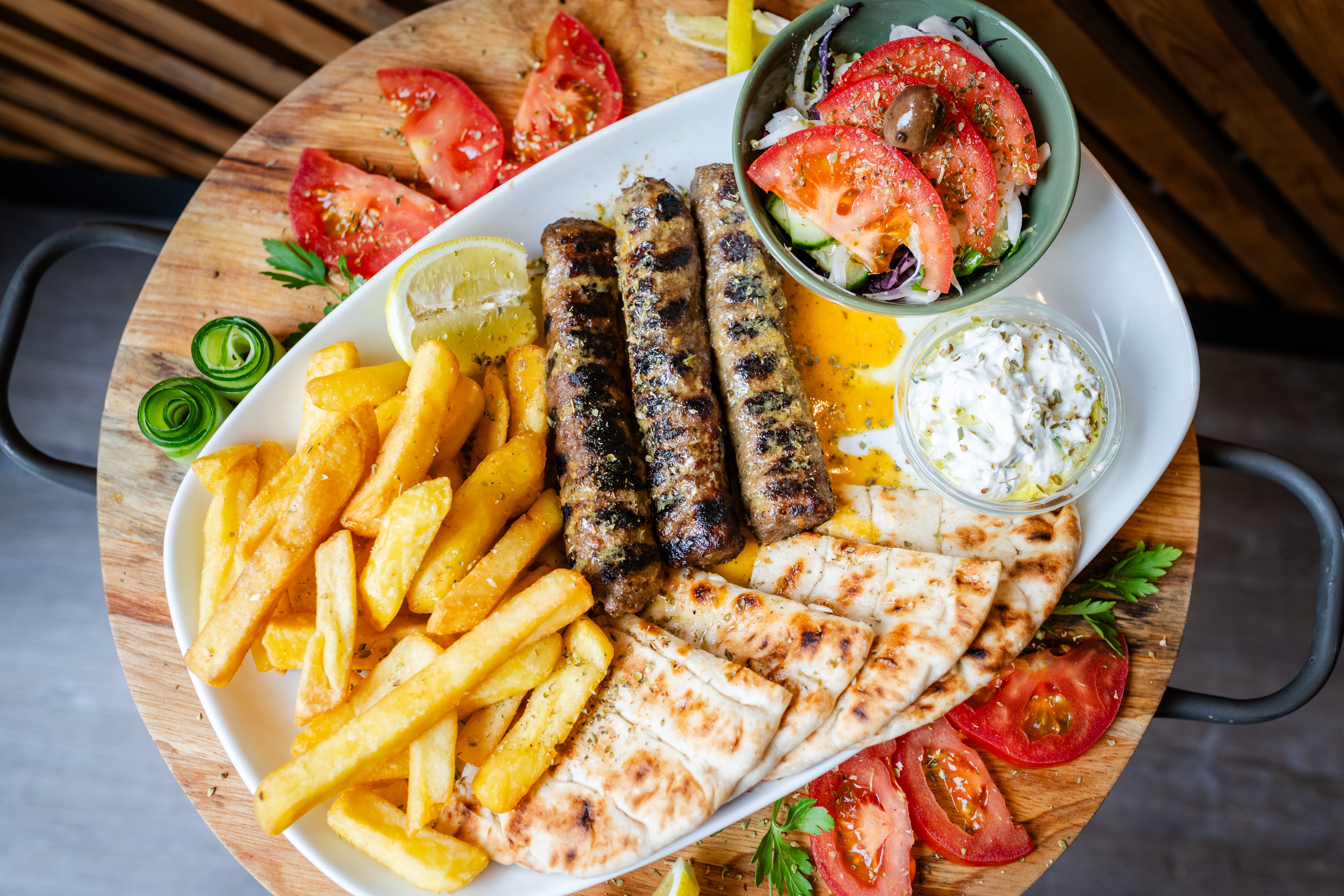 ��️ Beef Kebab Plate (3 halal skewers)