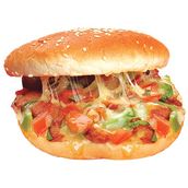 Spicy Chicken Pizzager Sandwich With Pepsi