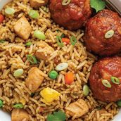 Chk.Fried Rice with Manchurian