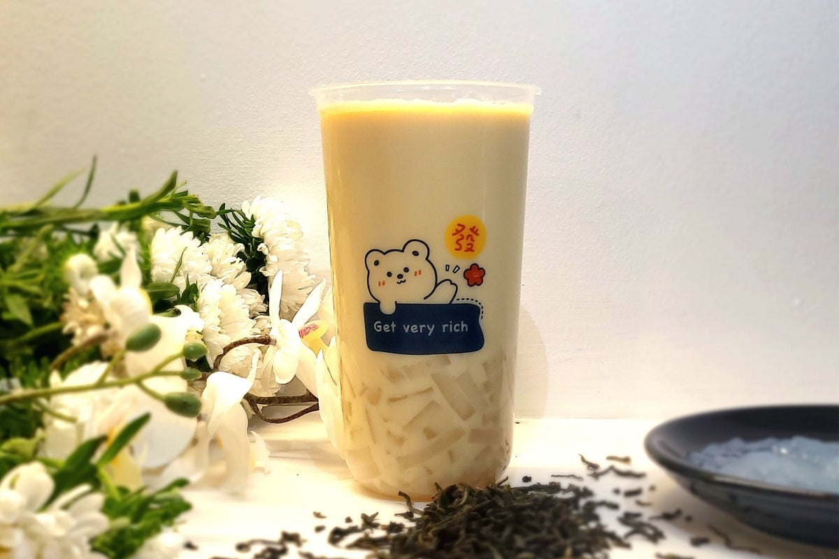 Coconut Jasmin Milk 椰果茉莉奶绿