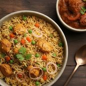 Murg Pulav with Chicken Gravy