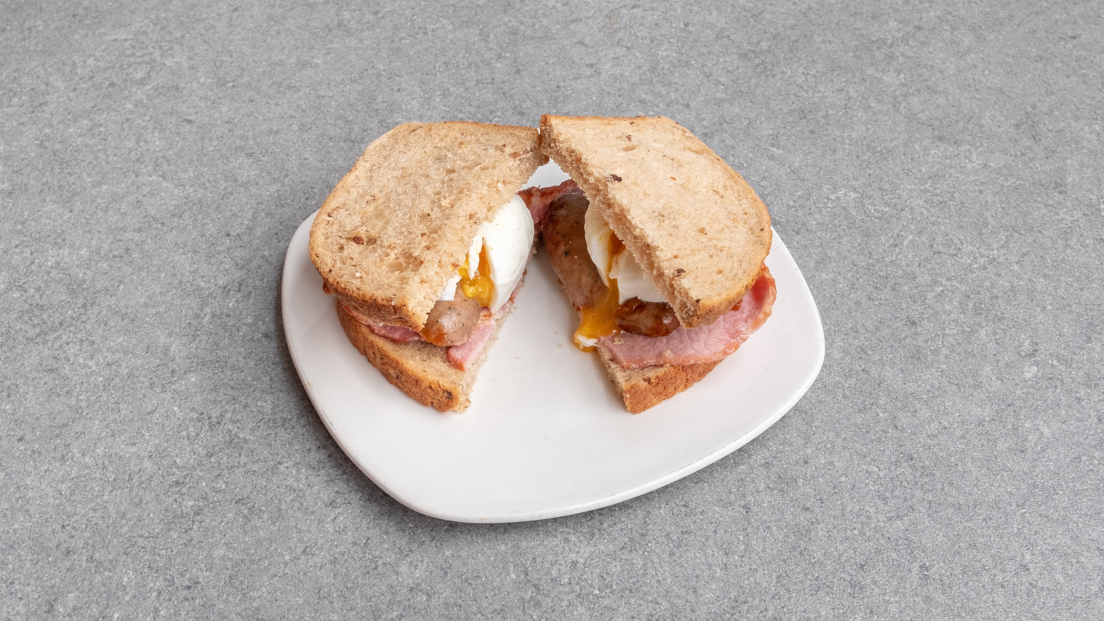 Bacon, Sausage and Poached Egg