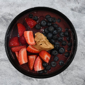 Mixed Berries and Peanut Butter Acai Bowl