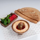 Labneh Makdoos Saj Platter