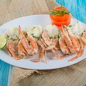 Crabs With Lemon And Garlic Platter
