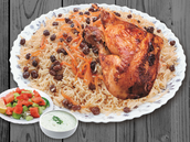 Afghani Pulao Rice With Quarter shawya chicken 