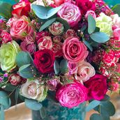 Pink Flowers Vase