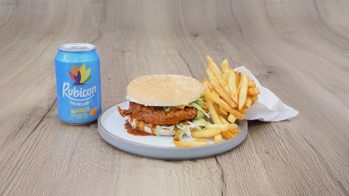 Spicy chicken filet burger