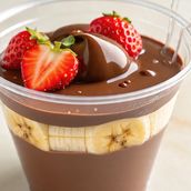 Chocolate, Strawberry and Banana Cup