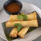 Chicken shanghai with sweet chili sauce