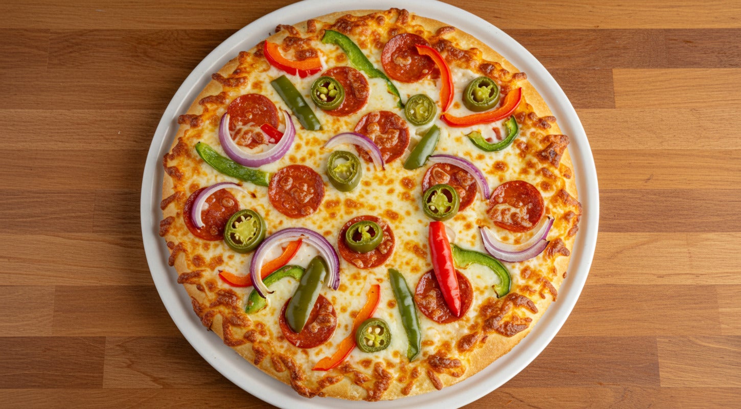 10.5" Medium American Hot Pizza (Spicy)