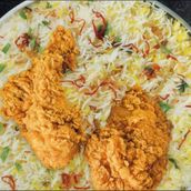 Broasted chicken with Rice 