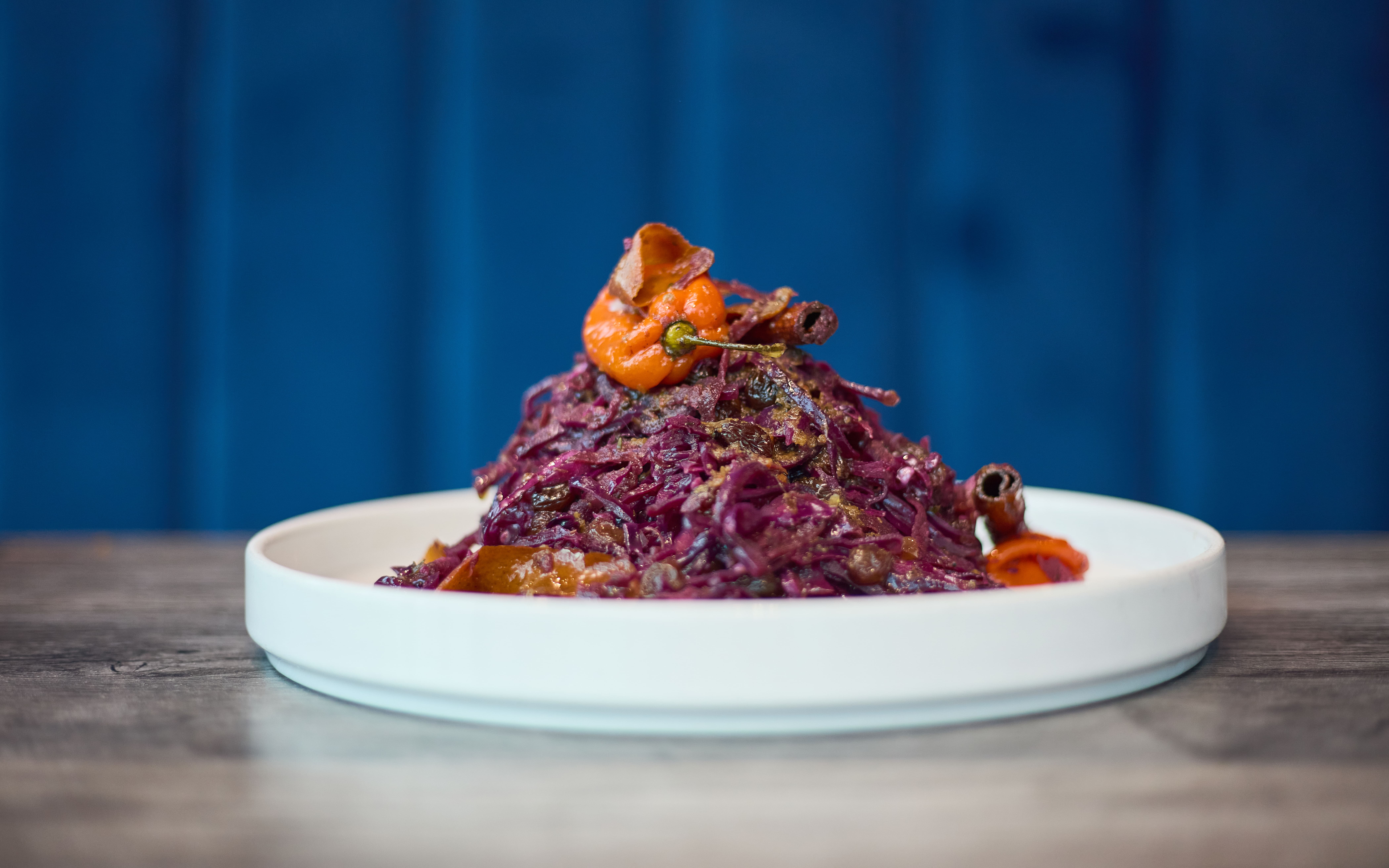 Rum and Raisin Braised Red Cabbage
