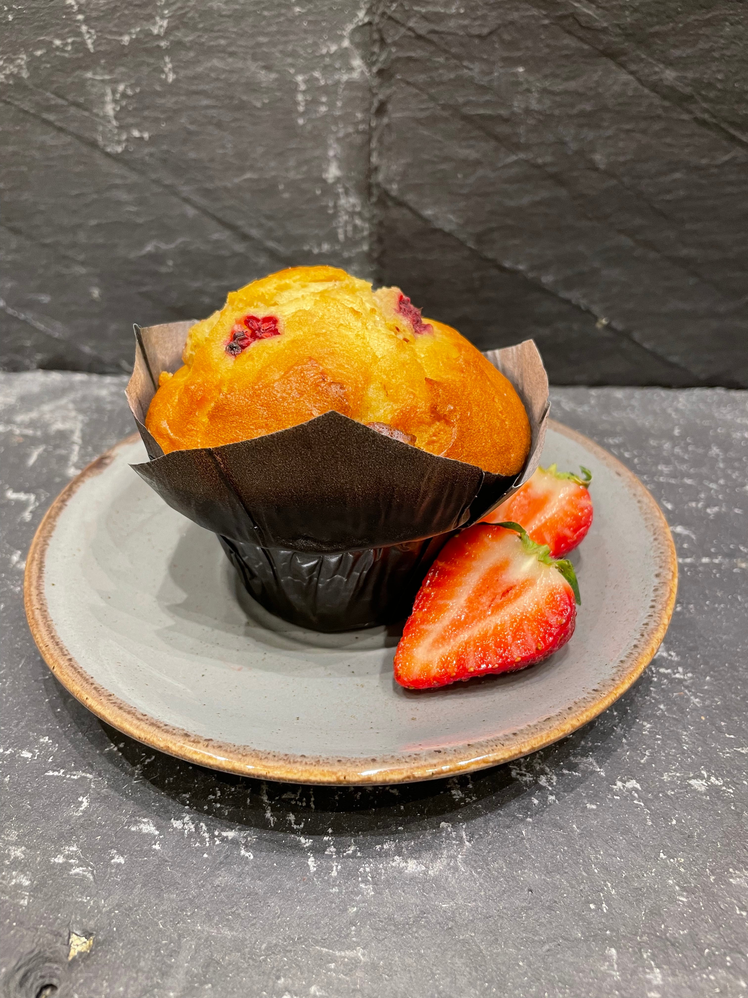 Raspberry & White Chocolate Muffin