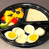 Eggs With Oats and Fresh Fruits