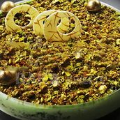 Big Pistachio Cream Brulee Cake