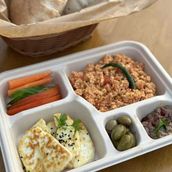 Breakfast Tray Shakshoka and Halloumi Cheese