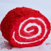 Red Velvet Swiss Roll Cake