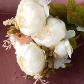 Artificial White Peony