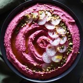 Hummas With  Beetroot