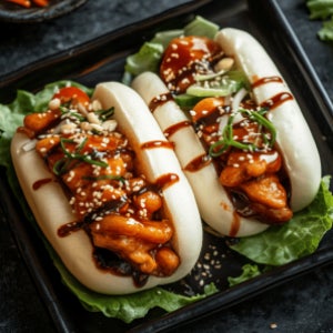 Caramel Chicken Bao Bun
