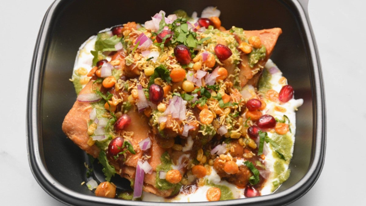 Chole Samosa Chaat
