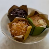 Chocolate filled mini muffin