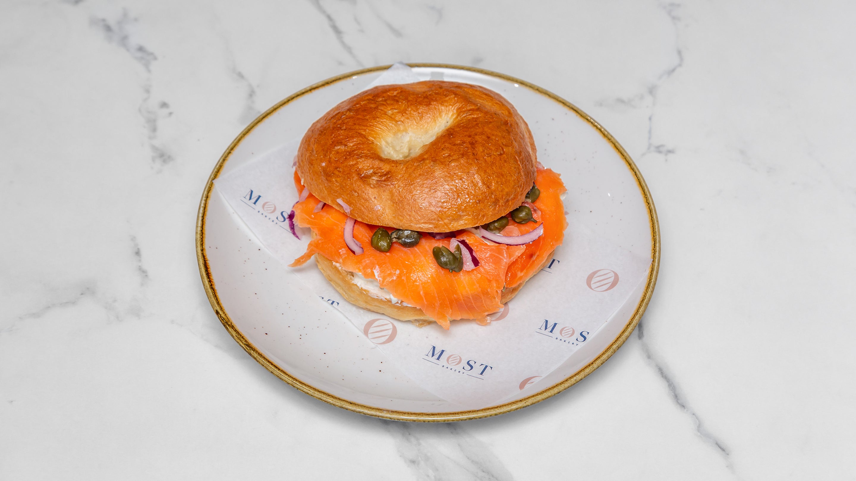 Smoked Salmon and Cream Cheese Bagel