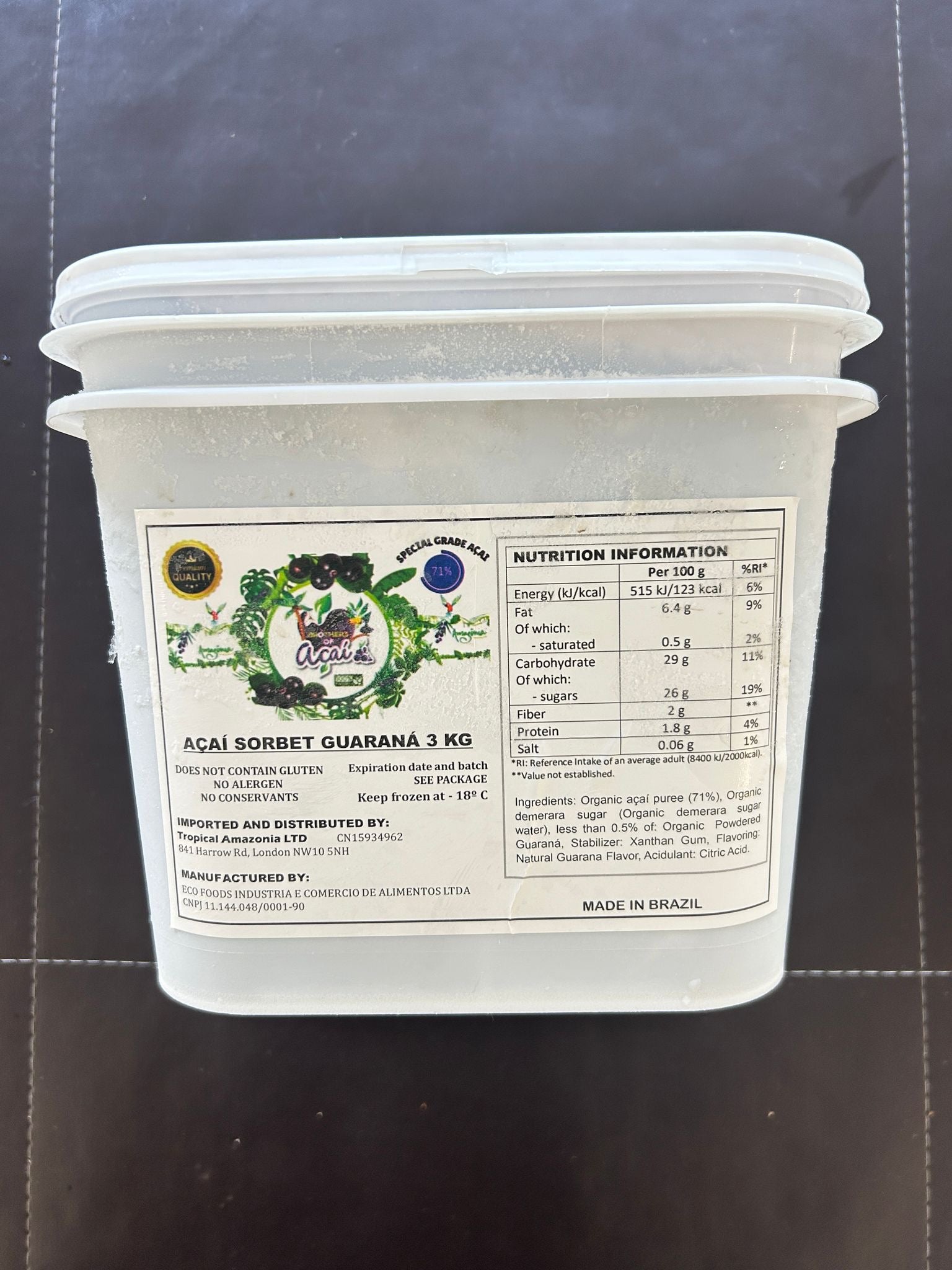 Açaí sorbet 3kg