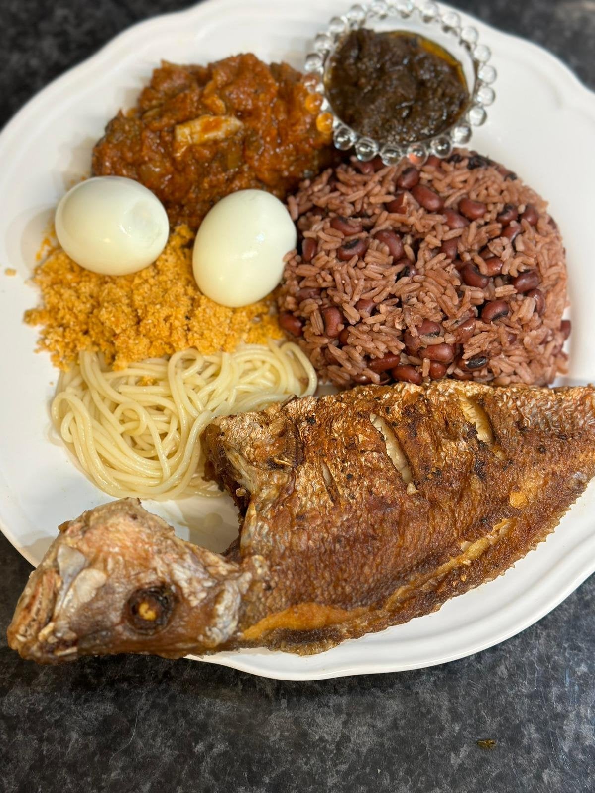 Waakye with Fish