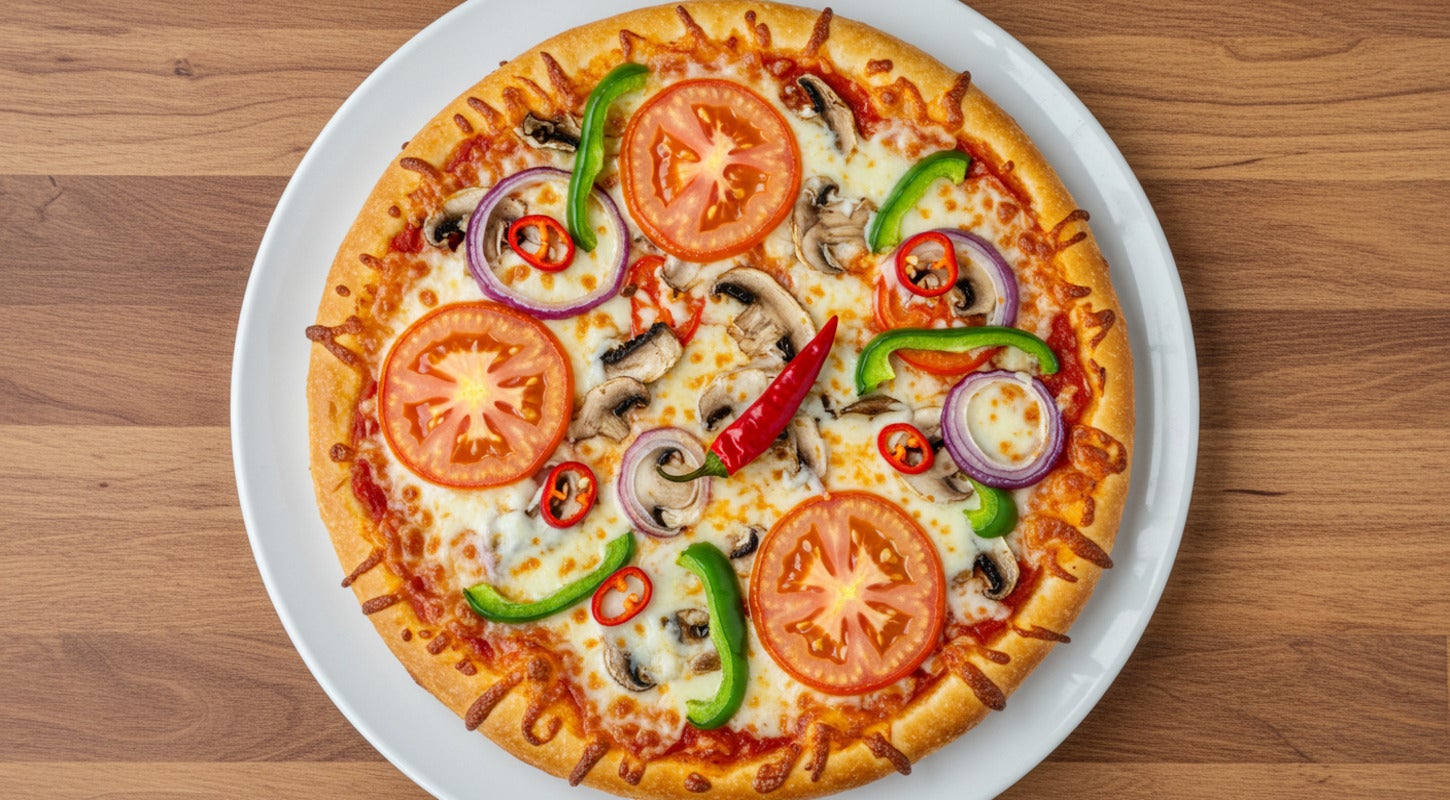 12.5" Large Vegetarian Hot Pizza (Vegetarian) (Spicy)