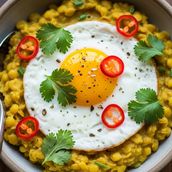 Daal Mash with Egg