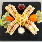 Mal Mal Mathafi Arabic Club Sandwich Combo