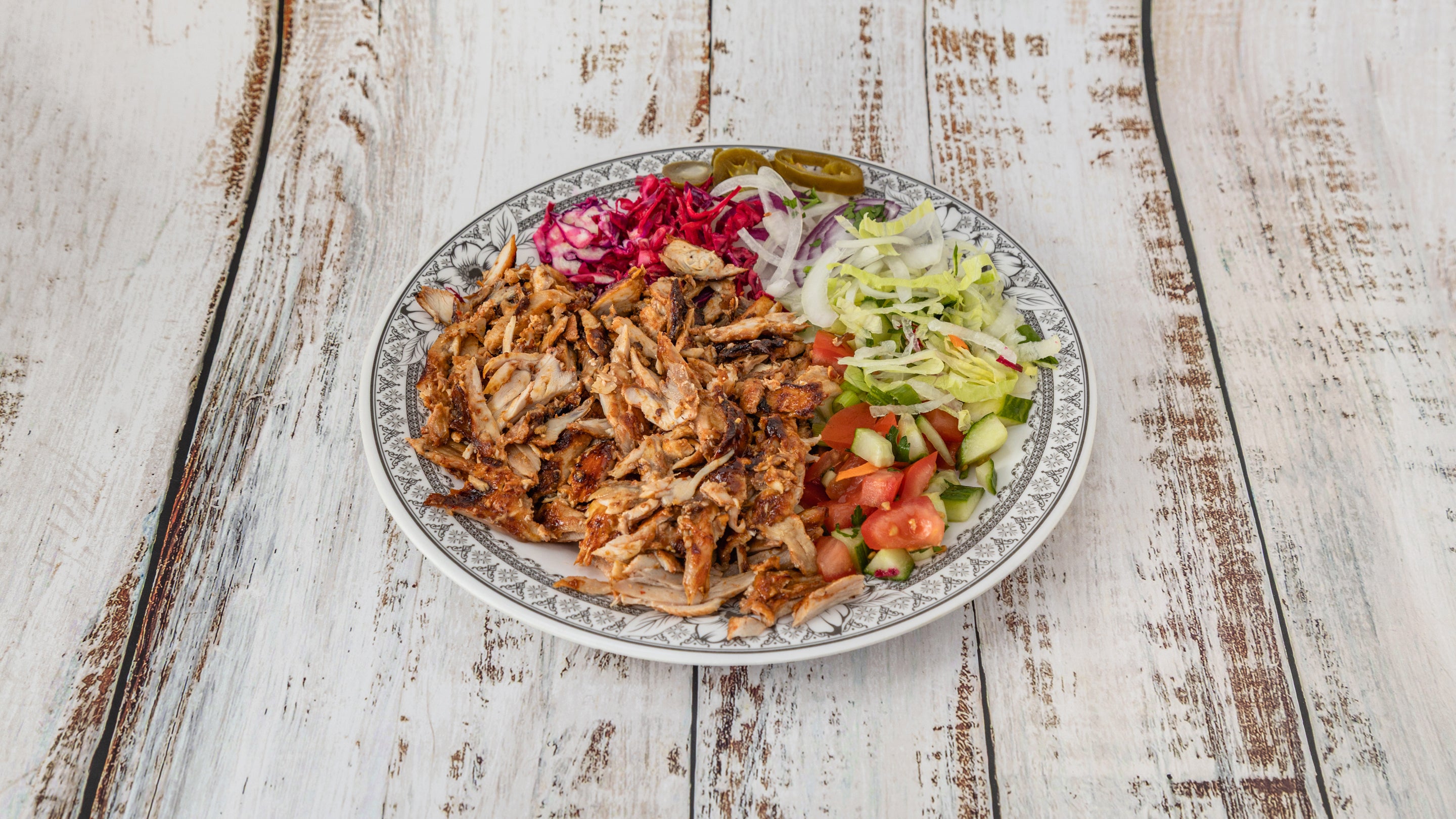Large Chicken and Salad On Tray