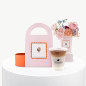 Iced Toby's Latte And Flowers