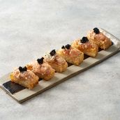Smoked Salmon Cream Cheese Crispy Rice
